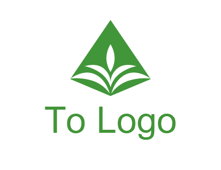 abstract plant in rhombus agriculture logo