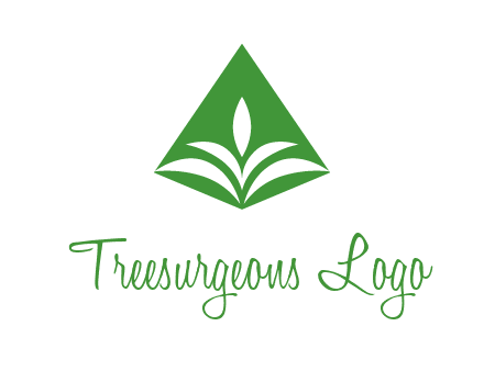 abstract plant in rhombus agriculture logo