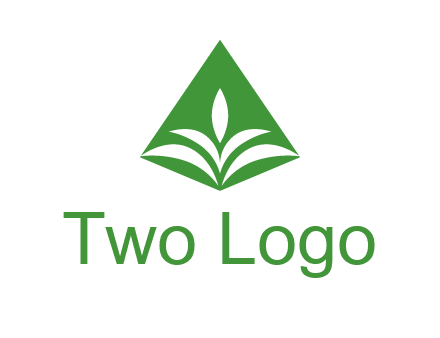 abstract plant in rhombus agriculture logo