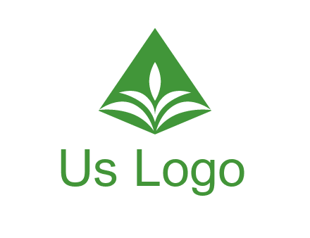 abstract plant in rhombus agriculture logo