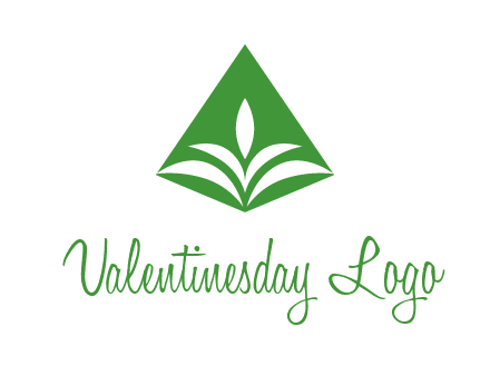 abstract plant in rhombus agriculture logo