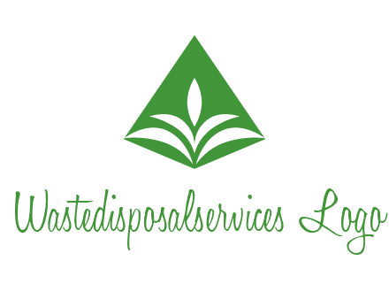abstract plant in rhombus agriculture logo