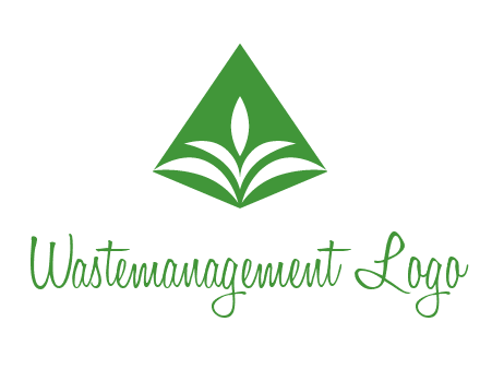 abstract plant in rhombus agriculture logo