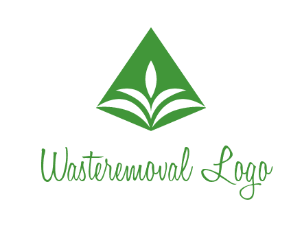abstract plant in rhombus agriculture logo