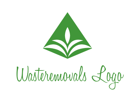 abstract plant in rhombus agriculture logo