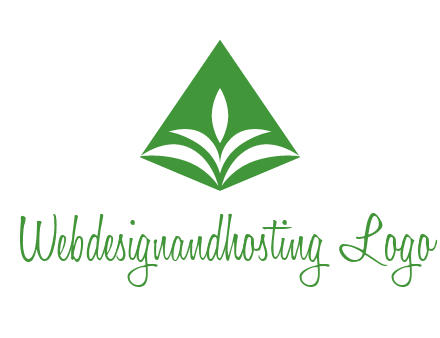 abstract plant in rhombus agriculture logo