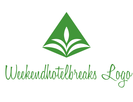 abstract plant in rhombus agriculture logo