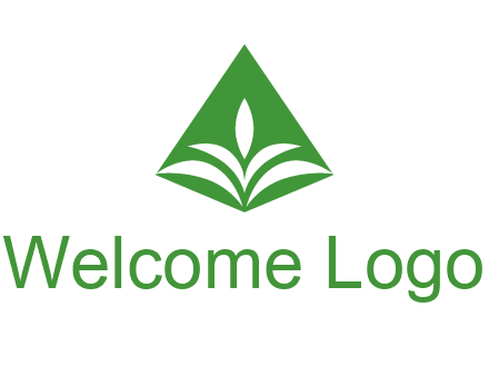 abstract plant in rhombus agriculture logo