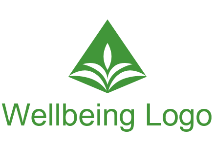 abstract plant in rhombus agriculture logo