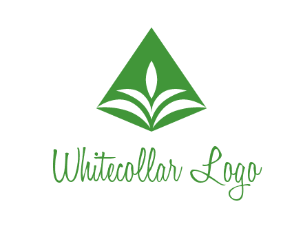 abstract plant in rhombus agriculture logo