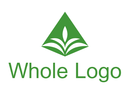 abstract plant in rhombus agriculture logo