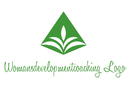 abstract plant in rhombus agriculture logo
