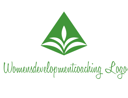 abstract plant in rhombus agriculture logo