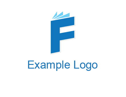 letter f incorporated with book logo