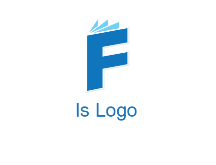 letter f incorporated with book logo