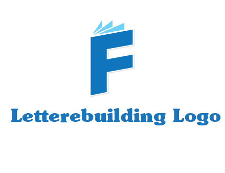 letter f incorporated with book logo