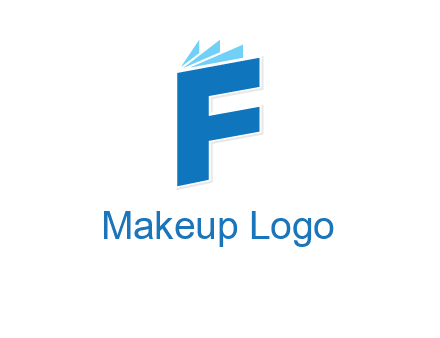 letter f incorporated with book logo