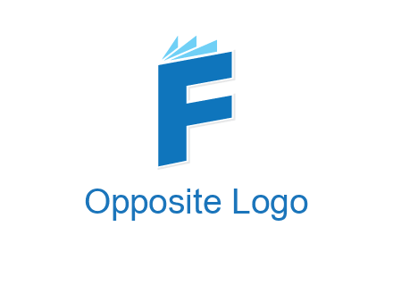 letter f incorporated with book logo