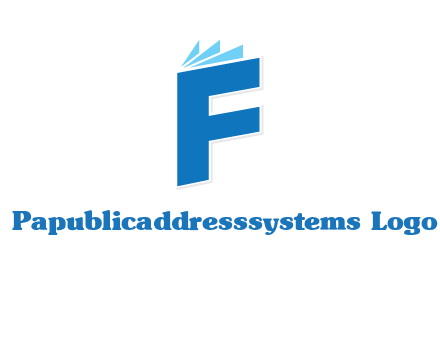 letter f incorporated with book logo