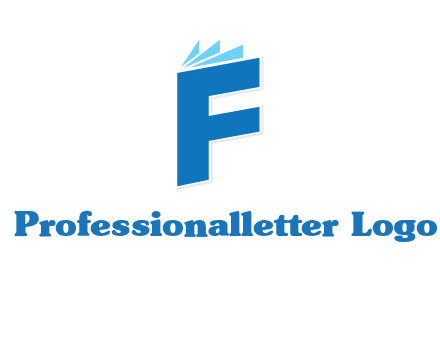 letter f incorporated with book logo