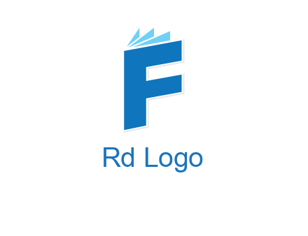 letter f incorporated with book logo