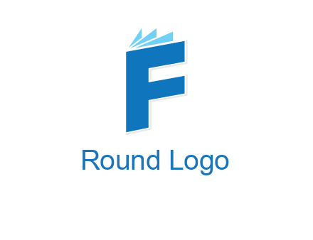 letter f incorporated with book logo