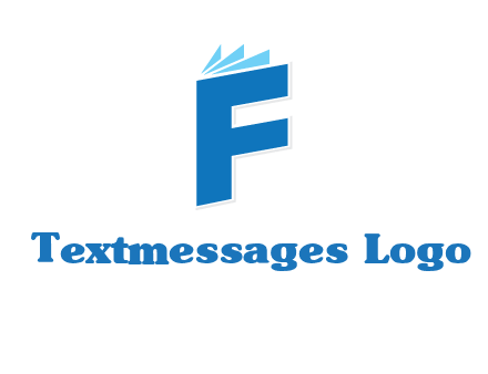 letter f incorporated with book logo