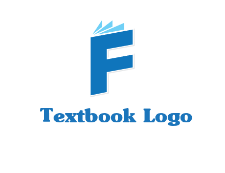 letter f incorporated with book logo