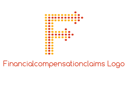 dots forming letter f with arrows logo