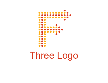 dots forming letter f with arrows logo