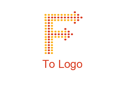 dots forming letter f with arrows logo