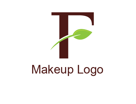 leaf incorporated with letter f logo