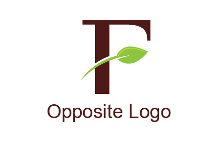 leaf incorporated with letter f logo