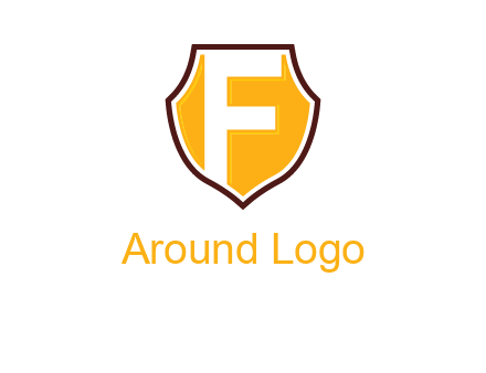 letter f inside the emblem logo