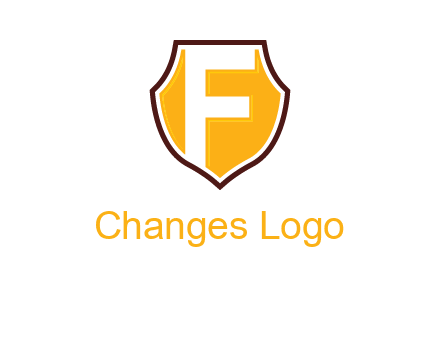 letter f inside the emblem logo