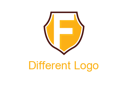 letter f inside the emblem logo
