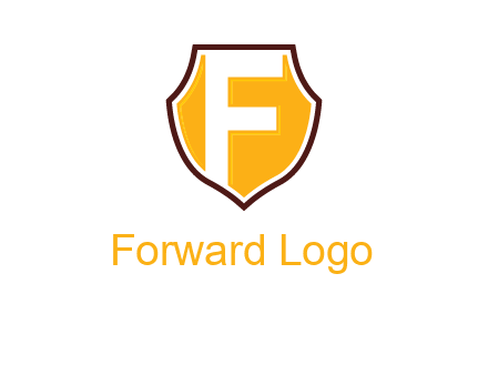 letter f inside the emblem logo