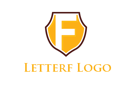letter f inside the emblem logo