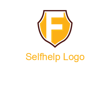 letter f inside the emblem logo