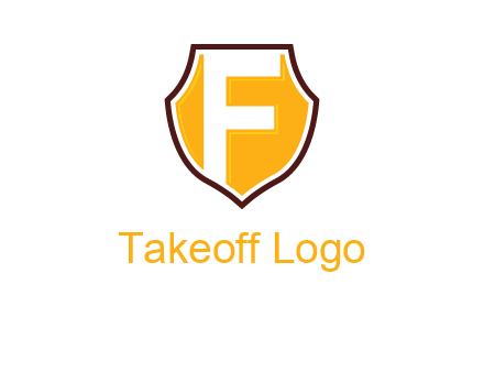 letter f inside the emblem logo