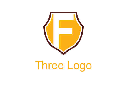 letter f inside the emblem logo