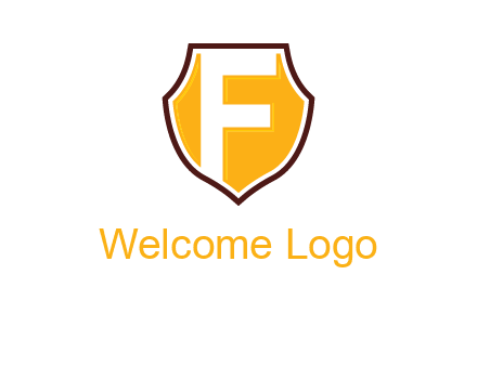 letter f inside the emblem logo