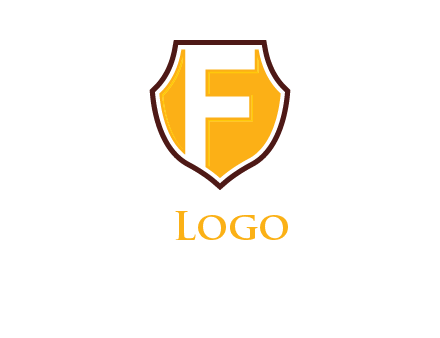 letter f inside the emblem logo