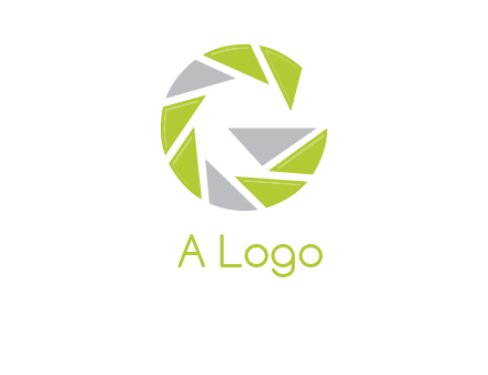 Camera shutter forming letter g logo