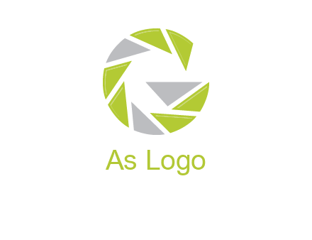 Camera shutter forming letter g logo