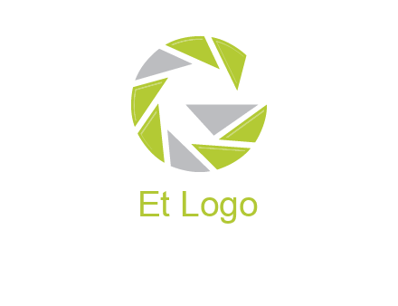 Camera shutter forming letter g logo