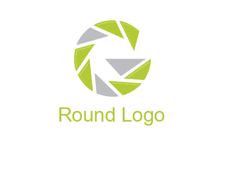 Camera shutter forming letter g logo