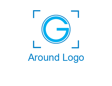 letter g inside circle with focus symbol