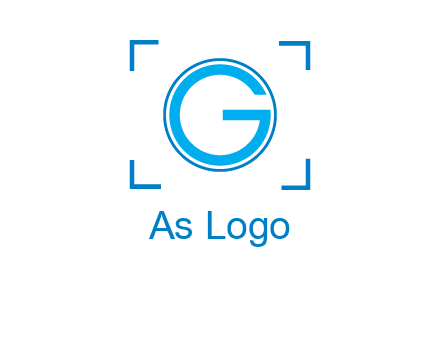 letter g inside circle with focus symbol