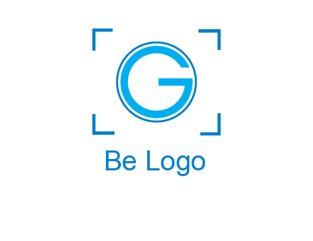 letter g inside circle with focus symbol